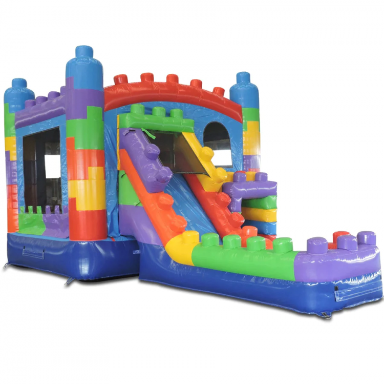 Lego Block Party Bounce House Slide Combo (Wet or Dry) Supply The