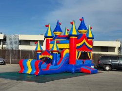 Big top bounce and double lane slide Supply The Bounce Medinah illinois Party Rentals 1712094950 Big Top Bounce and Dual Slide Combo (Wet/Dry)