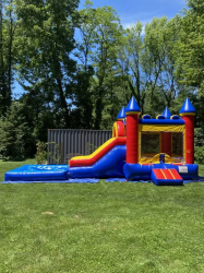 Castle combo wet with pool side Supply The Bounce medinah bounce house rental 1712094980 Castle Bounce House Slide Combo With Pool (Wet)