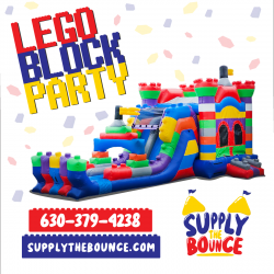 Lego Block Party XL Dual Lane Bounce & Slide Combo (Wet/Dry)