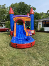 Marble Kingdom Bounce House Slide Combo With Pool Medinah Bounce House Rentals 1712095140 Marble Kingdom Bounce House Slide Combo With Pool (Wet)