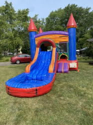 Marble Kingdom Bounce House single Slide Combo With Pool Medinah Bounce House Rentals 1712095140 Marble Kingdom Bounce House Slide Combo With Pool (Wet)