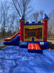 Side Castle combo dry Bounce House rental medinah supply the bounce 1712095010 Castle Combo Bounce and Slide (Dry)