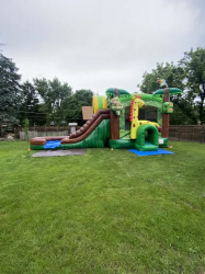 Side Jungle adventure Medinah bounce house Rental Supply The Bounce 1712095048 Jungle Adventure XL Dual Lane Bounce and Slide (Wet/Dry)