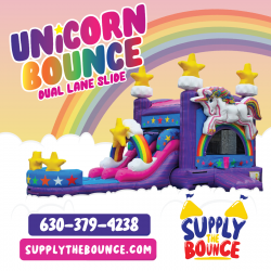 Unicorn Bounce and Dual Lane Slide Combo (Wet/Dry)