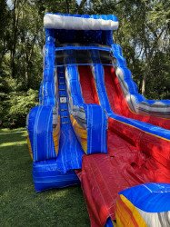 1820rocky20rapids20double20lane20Water20Slide20Medinah20illinois20Supply20The20Bounce20Party20Rentals20side20stairs 1724197805 18’ Rocky Rapids Dual Lane Water Slide