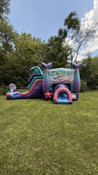 IMG 3752 1750979853 Mermaid Dual Lane Combo Bounce and Slide (Wet/Dry)