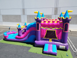 DJI 0244 1754274815 Pink Castle Bounce & Dual Lane Slide Combo (Wet/Dry)