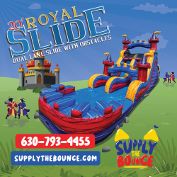 20’ Royal Dual Lane Slide w/ Obstacle (Dry)