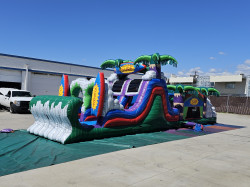 uLQainMOv 2N4b8sZ6vbGiUueR8AqFL570YW eK8zy EtXqn3TMaWR LKpmUZdR 42’ Tropical Oasis Obstacle Course with Dual Lane (Dry)