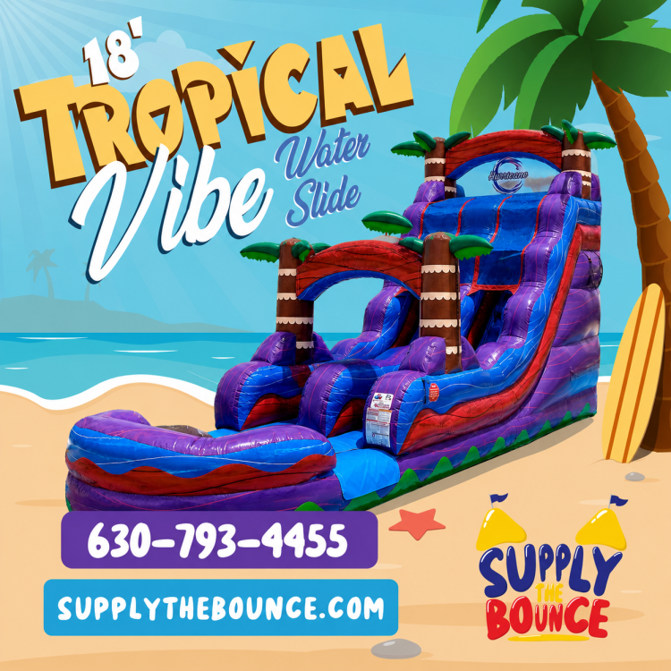18’ Tropical Vibe Water Slide (Wet/Dry)